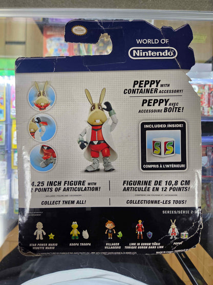 Star Fox World of Nintendo Jakks Pacific Peppy Hare 4" Figure Starfox SEALED