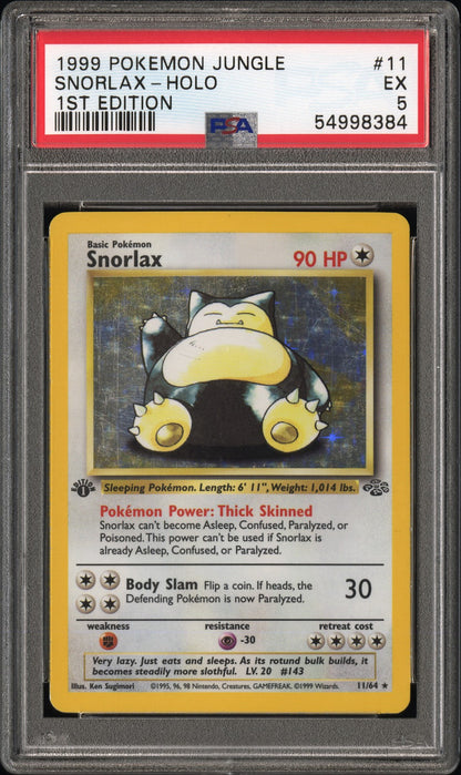 Pokemon 1999 Snorlax - Jungle 1st Edition - Holo - PSA 5