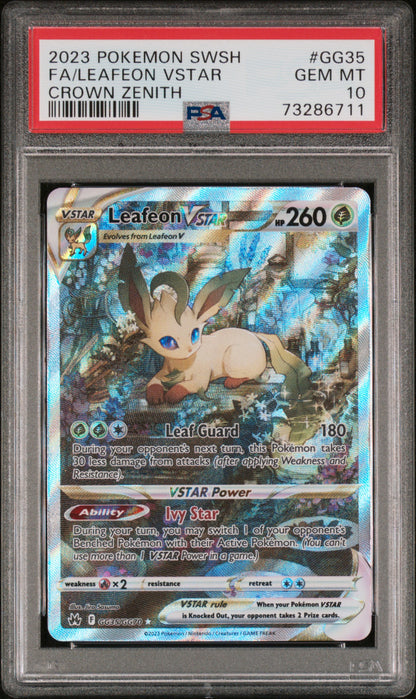 Pokemon 2023 Leafeon VSTAR - SWSH Crown Zenith GG35/GG70 FA - PSA 10