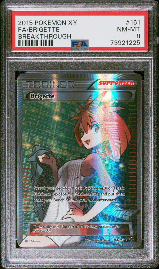 Pokemon 2015 Brigette - XY Breakthrough - Full Art - PSA 8