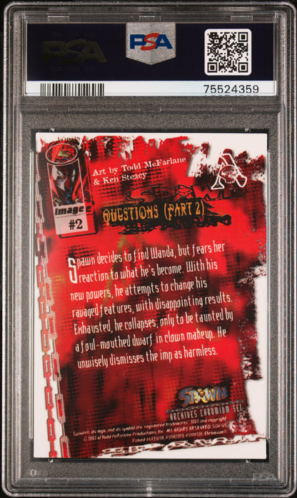 1996 Wildstorm Questions (Part 2) Spawn Archives Chromium PSA 8