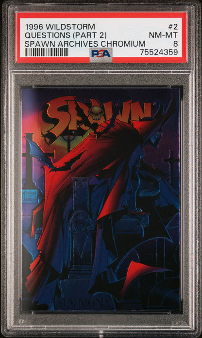 1996 Wildstorm Questions (Part 2) Spawn Archives Chromium PSA 8
