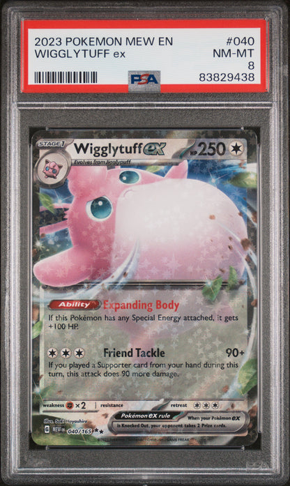 Pokemon 2023 Wigglytuff ex 040/165 Mew 151 PSA 8