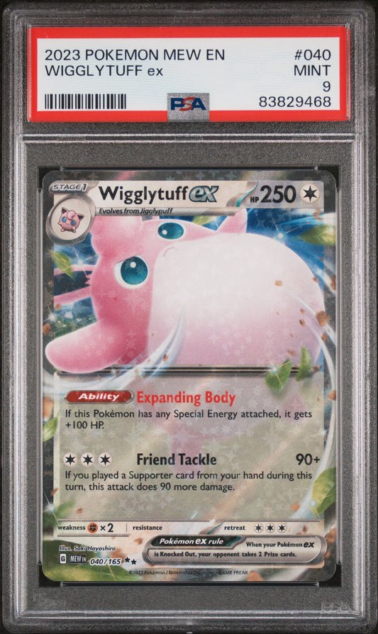 Pokemon 2023 Wigglytuff ex 040/165 Mew 151 PSA 9