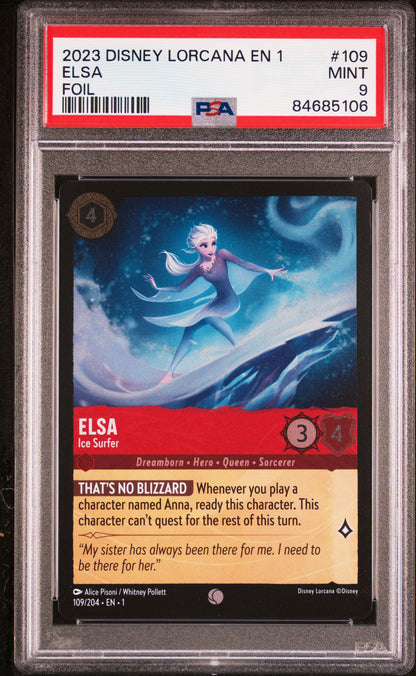 Disney Lorcana 2023 Elsa 109/204 Foil EN 1 - PSA 9