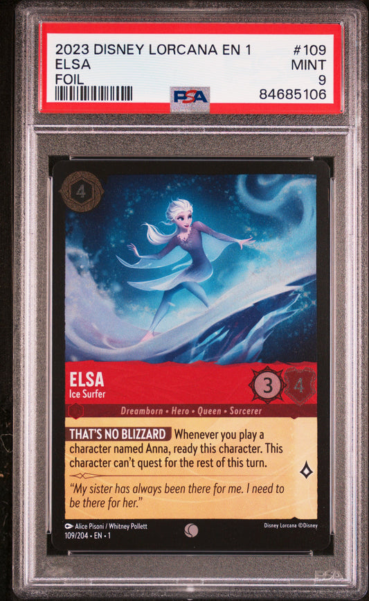 Disney Lorcana 2023 Elsa 109/204 Foil EN 1 - PSA 9