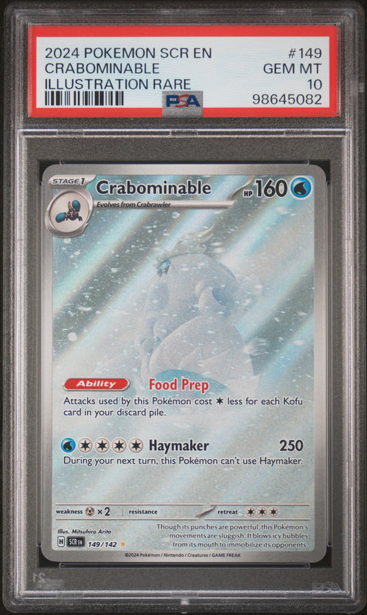 Pokemon 2024 Crabominable - Stellar Crown - IR - PSA 10
