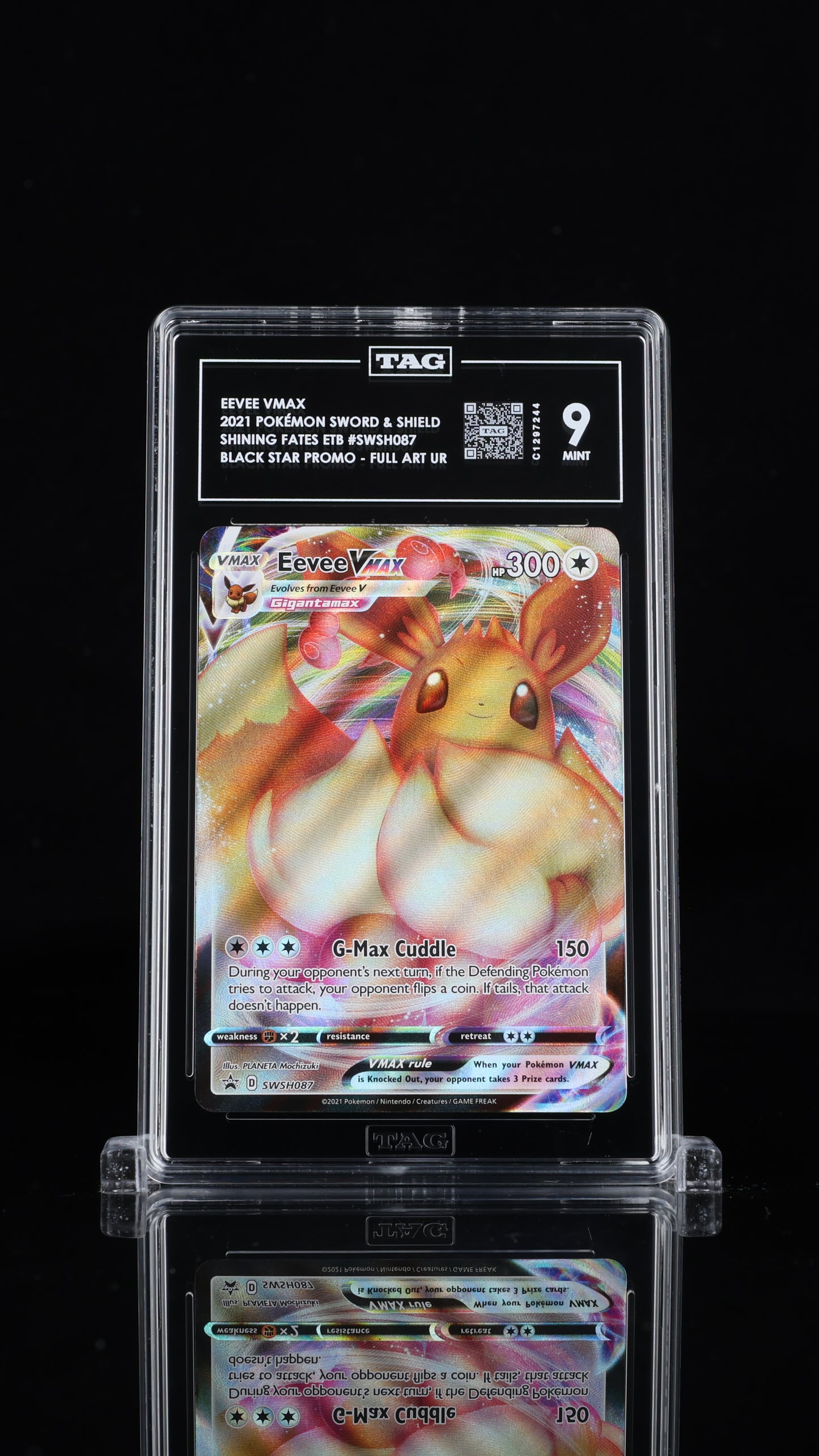 Pokemon 2021 Eevee VMAX SWSH087 - Shining Fates ETB Promo - TAG 9