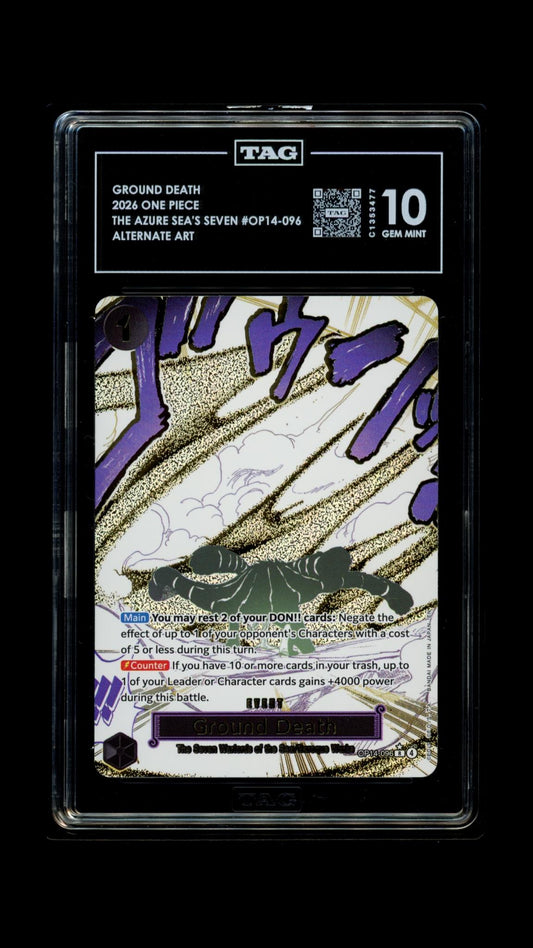 One Piece 2026 Ground Death - The Azure Sea's Seven - Alt Art - TAG 10