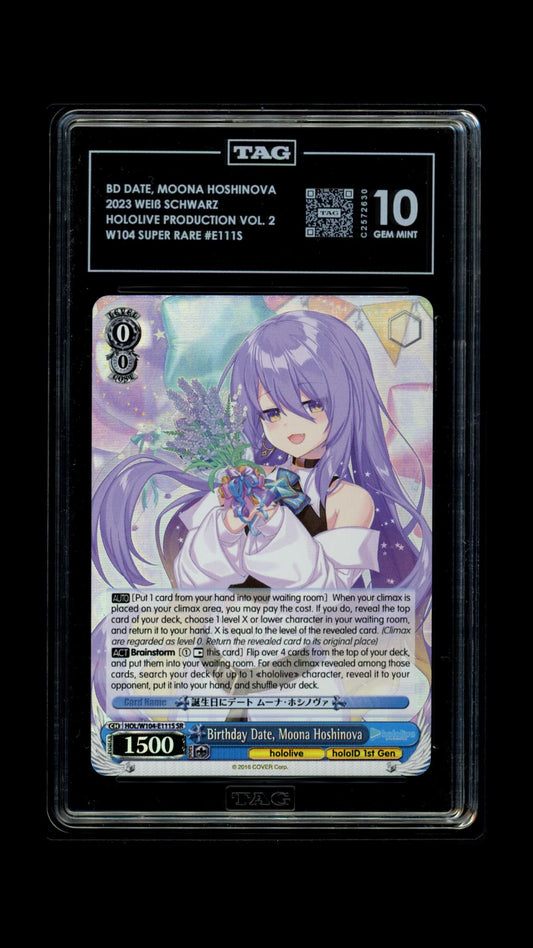 Weiss Schwarz 2023 BD Date, Moona Hoshinova - Hololive Vol. 2 - TAG 10