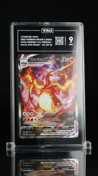 Pokemon 2022 Charizard VMAX - UPC Black Star Promo - TAG 9
