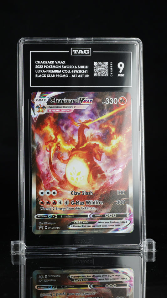 Pokemon 2022 Charizard VMAX - UPC Black Star Promo - TAG 9