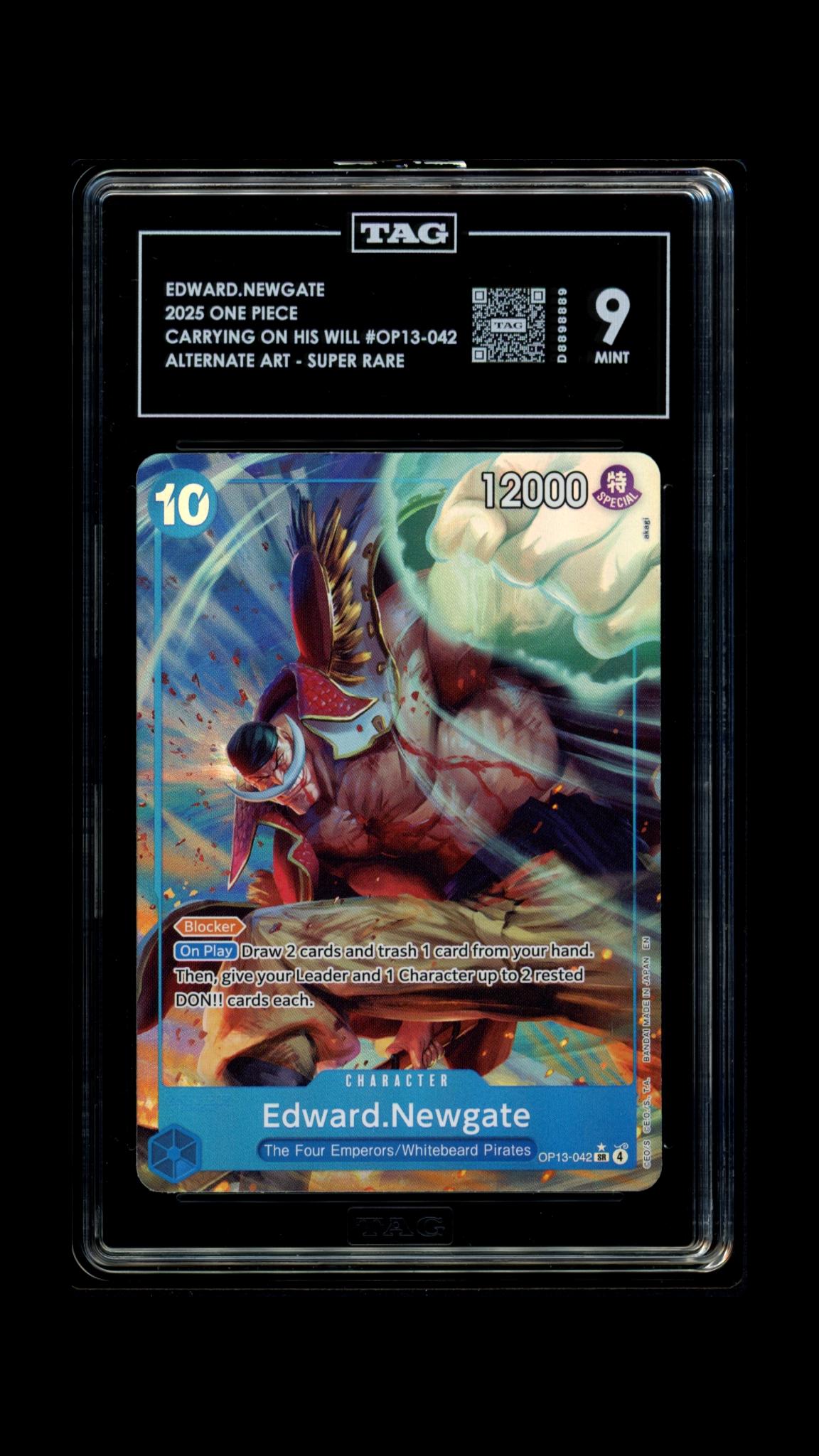 One Piece 2025 Edward Newgate OP13-042 SR Alt Art EN - TAG 9
