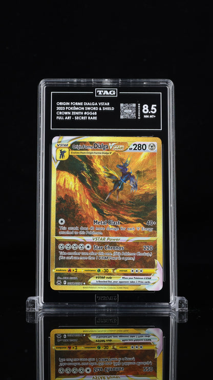 Pokemon 2023 Origin Forme Dialga VSTAR GG68/GG70 Crown Zenith TAG 8.5