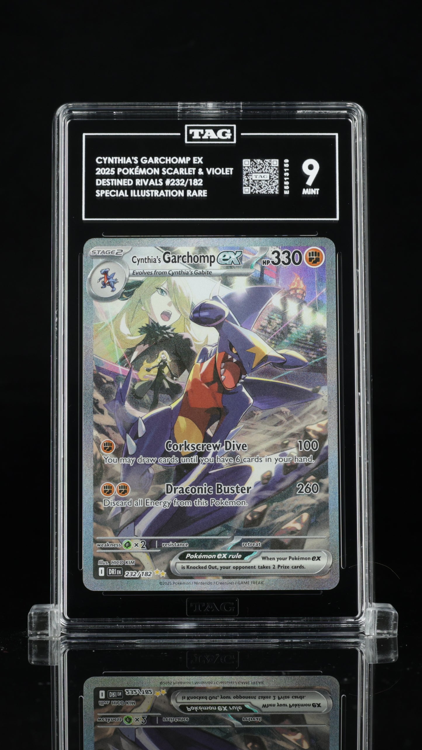 Pokemon 2025 Cynthia's Garchomp ex - Destined Rivals - SIR - TAG 9