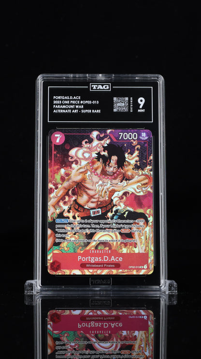 One Piece 2023 Portgas D Ace OP02-013 SR Alt Art EN - TAG 9