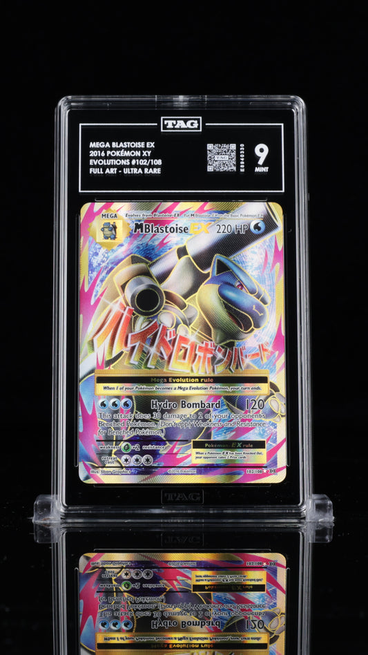 Pokemon 2016 Mega Blastoise EX 102/108 UR XY Evolutions TAG 9