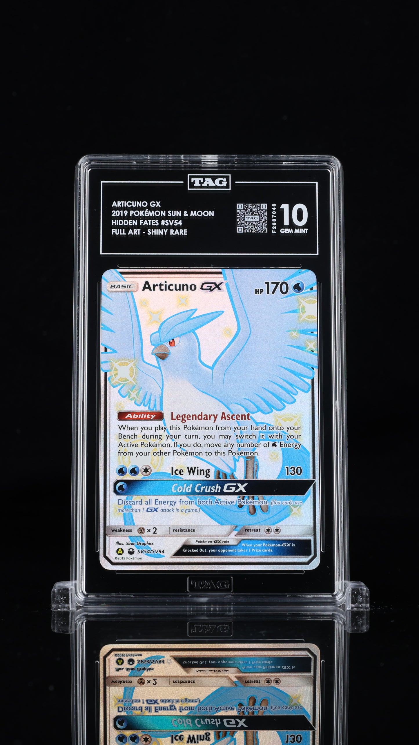 Pokemon 2019 Articuno GX SV54/SV94 - Hidden Fates Shiny Rare - TAG 10