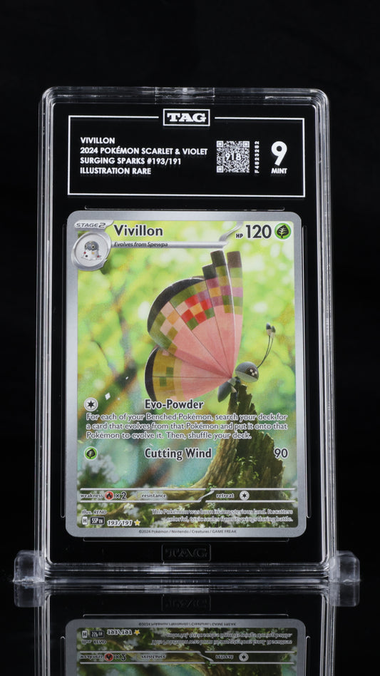 Pokemon 2024 Vivillon - Surging Sparks - Illustration Rare - TAG 9