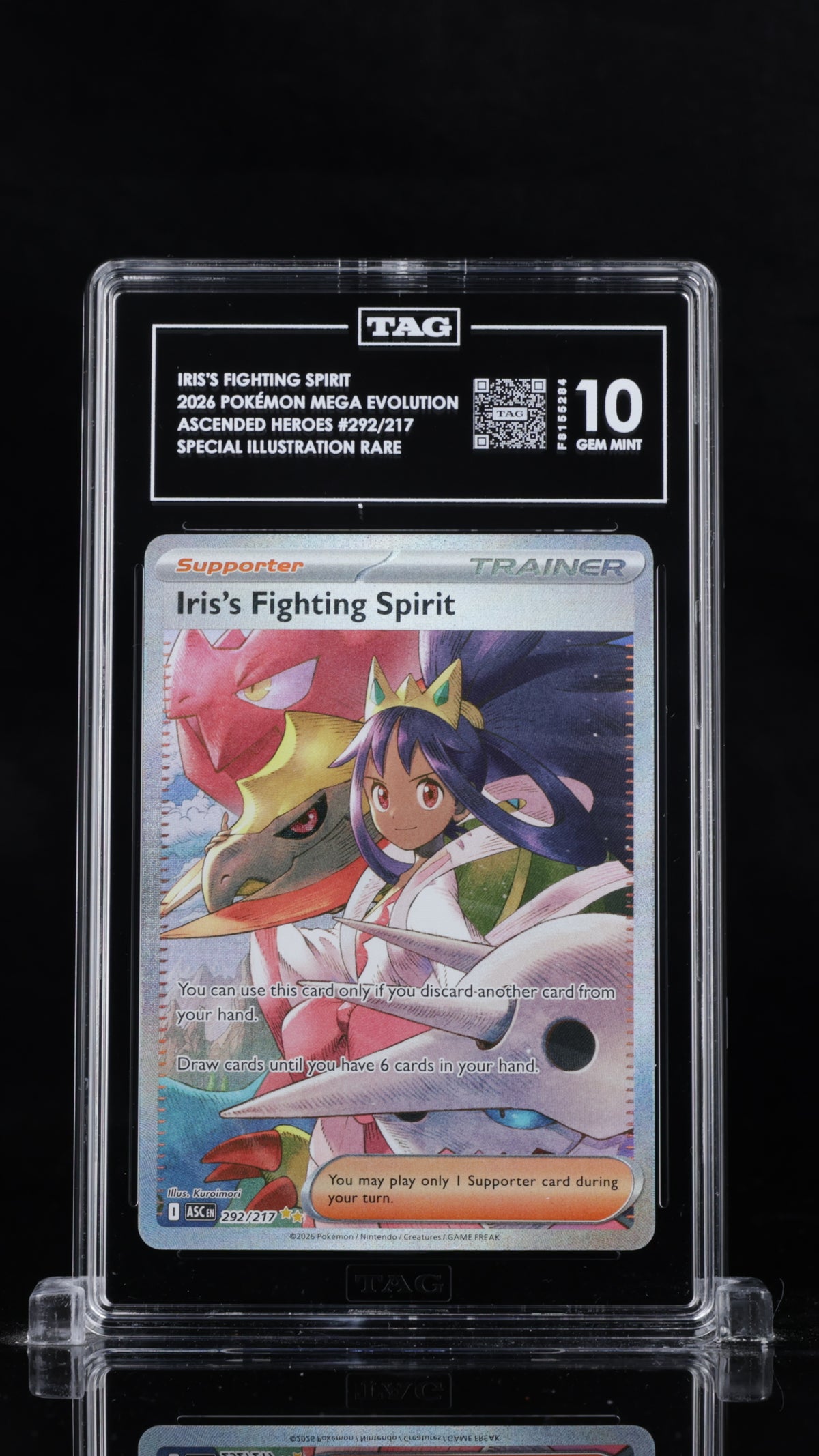 Pokemon 2026 Iris's Fighting Spirit 292/217 SIR Ascended Heroes TAG 10