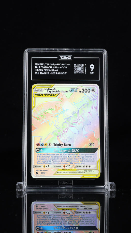 Pokemon 2019 Moltres/Zapdos/Articuno GX 69/68 - Hidden Fates - TAG 9