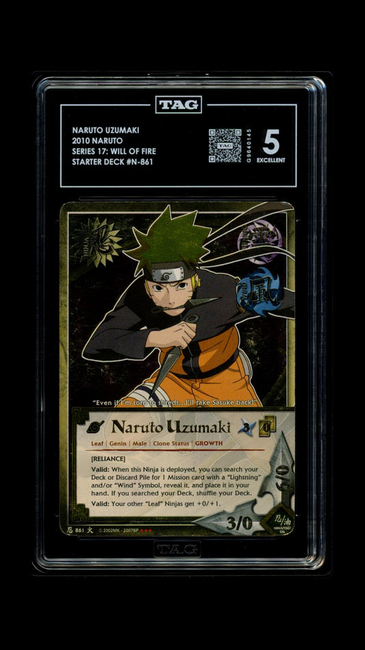 Naruto 2010 Naruto Uzumaki - Series 17: Will of Fire Starter Deck - TAG 5