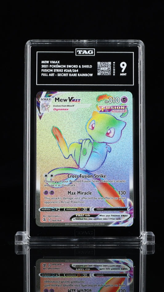 Pokemon 2021 Mew VMAX - Fusion Strike - Full Art SRR - TAG 9