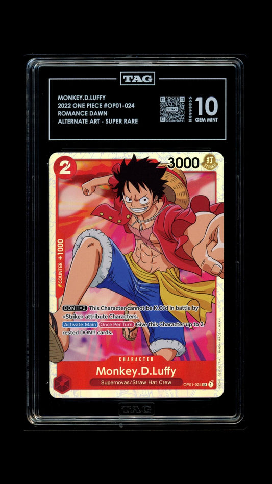 One Piece 2022 Monkey.D.Luffy - Romance Dawn - Alt Art - SR - TAG 10 "P1