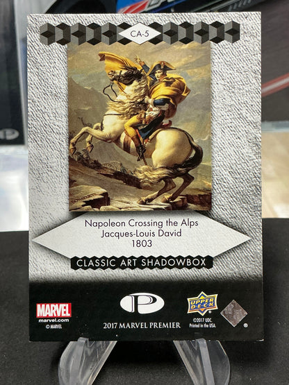 2017 Upper Deck Marvel Premier Classic Art Shadowbox Star Lord “Napoleon Crossing Alps” Jacques-Louis David 1803  #CA-5