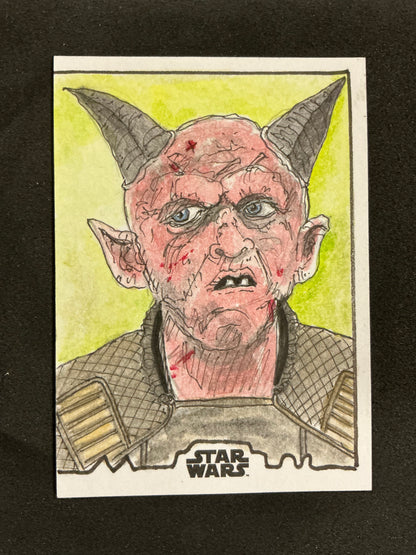 2025 Star Wars TOPPS Burg 1/1 Sketch By C'Dub Yeager