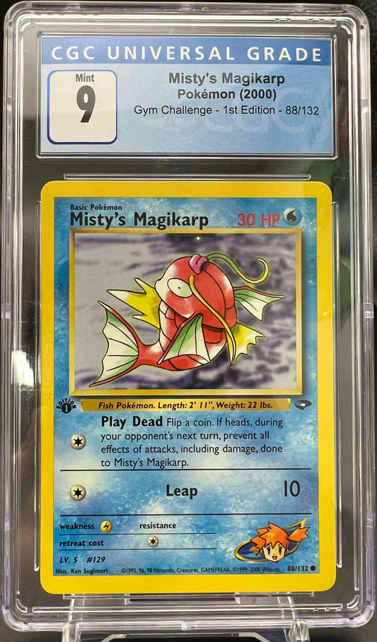 Pokemon 2000 Misty's Magikarp - Gym Challenge 1st Edition - CGC 9