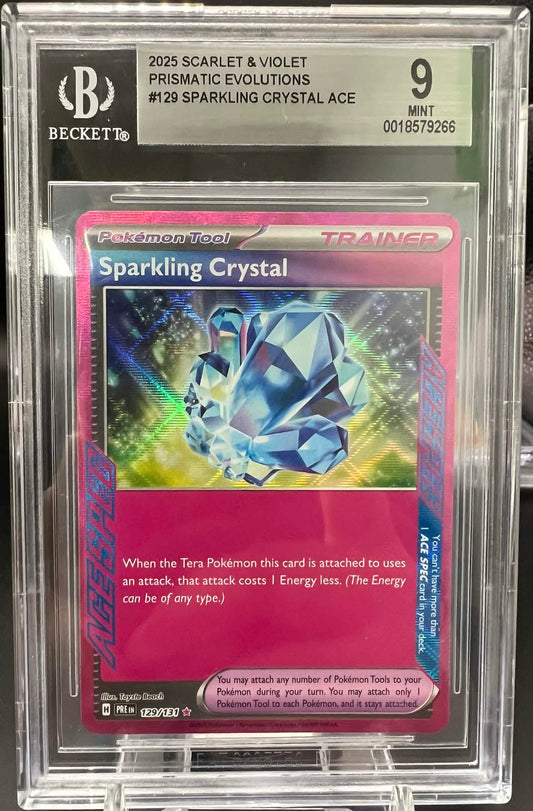 Pokemon 2025 Sparkling Crystal - Prismatic Evolutions - Ace Spec - BGS 9