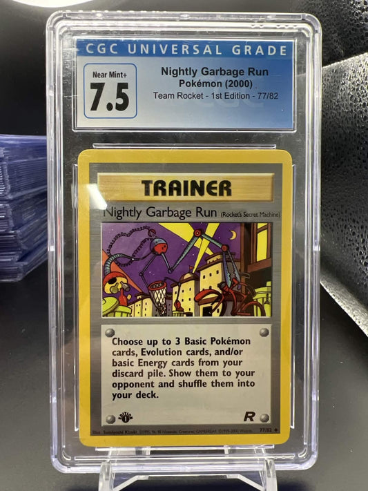 Pokemon 2000 Nightly Garbage Run - Team Rocket 1st Edition - CGC 7.5