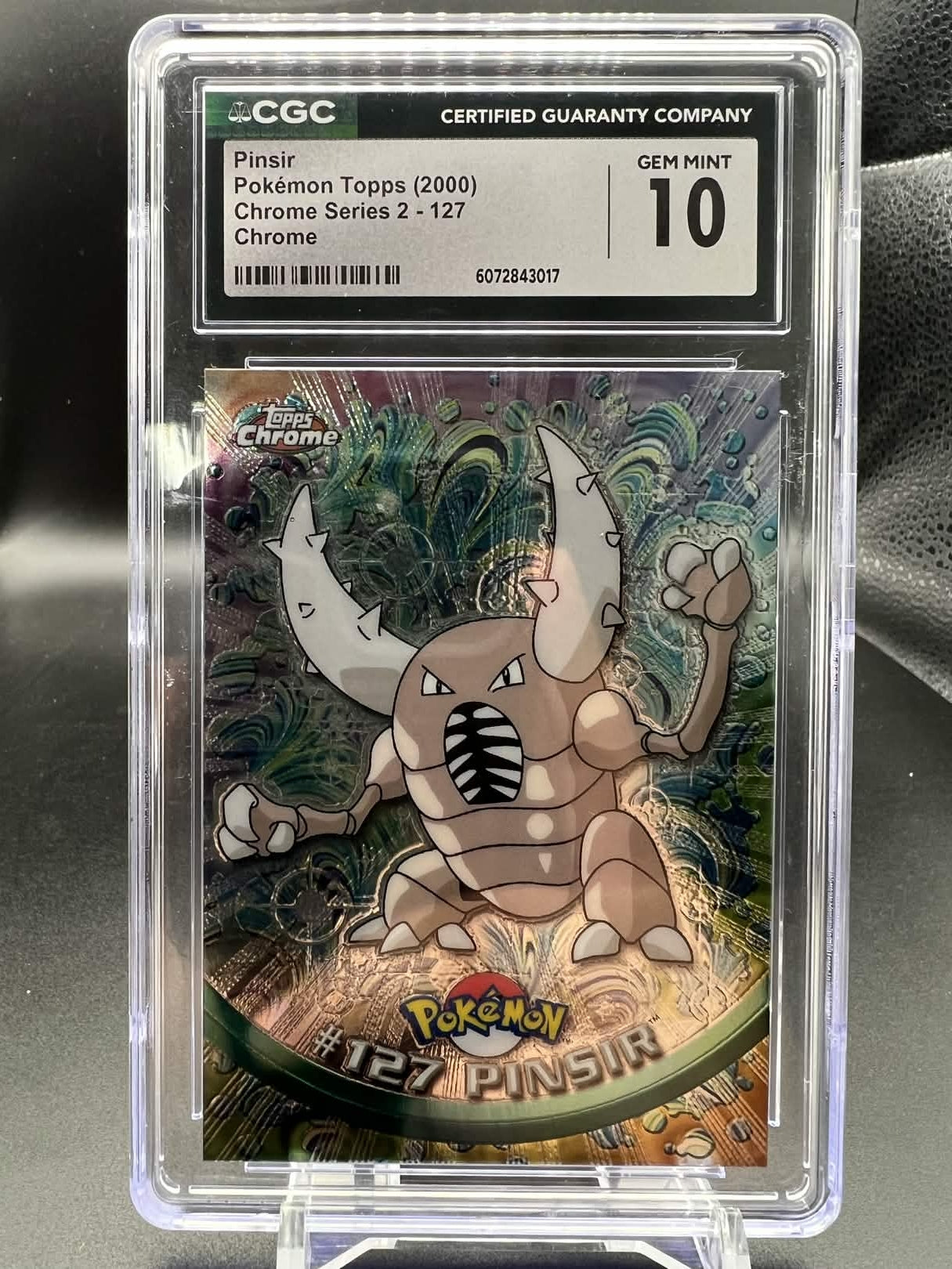 Pokemon Topps 2000 Pinsir - Chrome Series 2 - Chrome - CGC 10