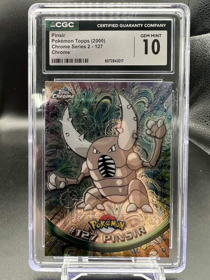 Pokemon Topps 2000 Pinsir - Chrome Series 2 - Chrome - CGC 10