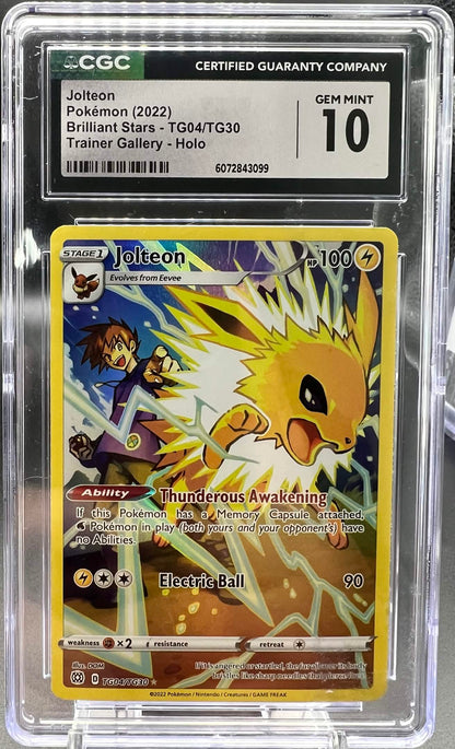 Pokemon 2022 Jolteon - Brilliant Stars - TG Holo - CGC 10