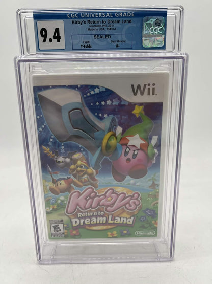Kirby's Return to Dream Land - Nintendo Wii - 2011 - CGC Graded 9.4 A+