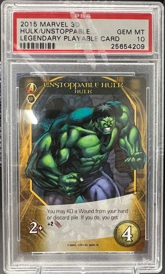 Marvel 3D 2015 Hulk/Unstoppable - PSA 10 - Very Rough Slab Condition (see photos)