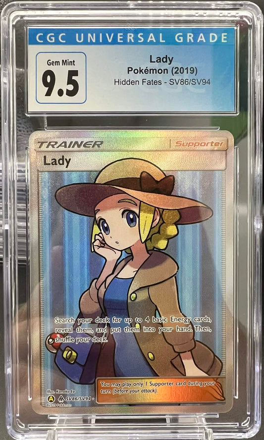Pokemon 2019 Lady - Hidden Fates - SV86/SV94 - CGC 9.5