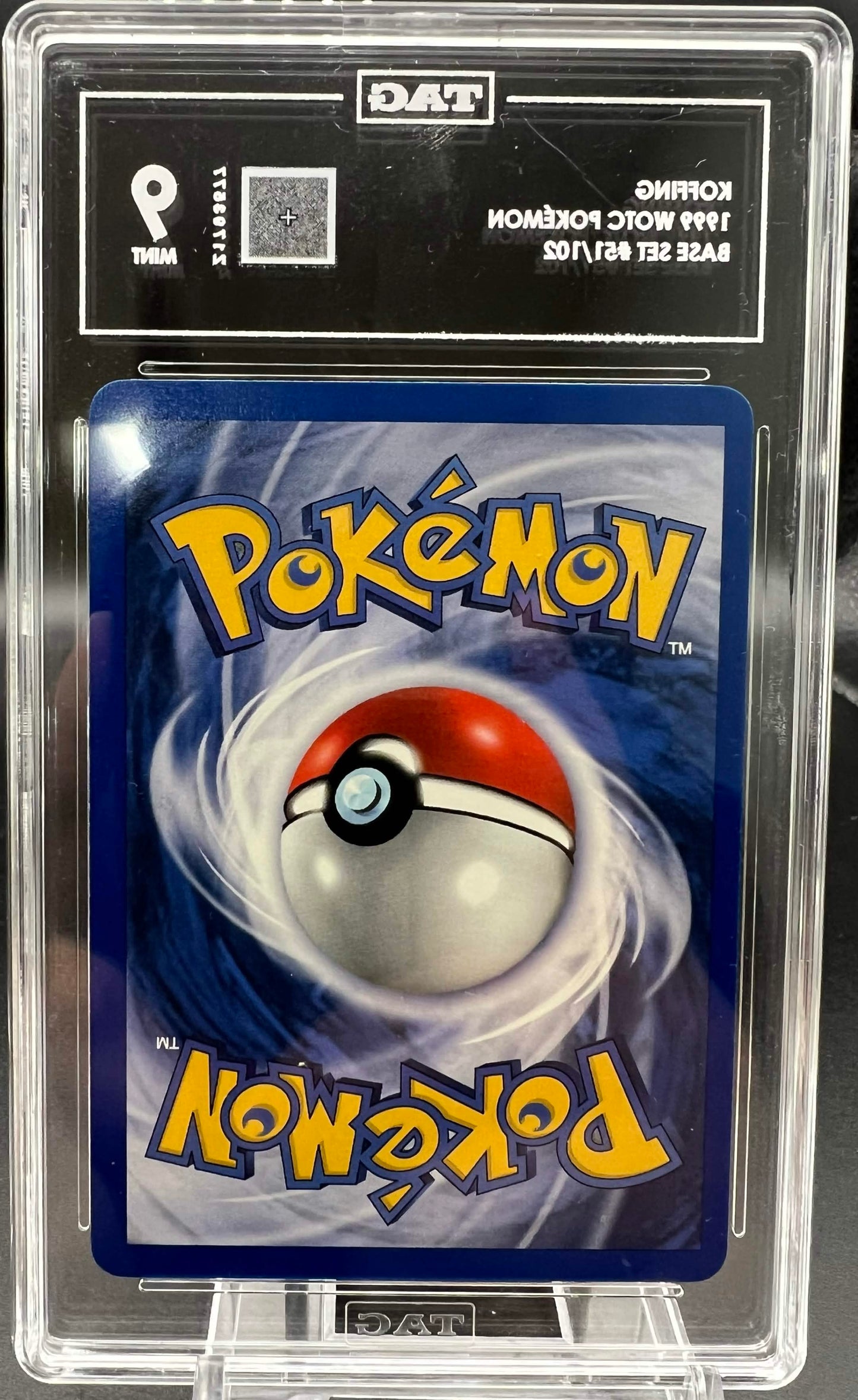 Pokemon 1999 Koffing - Base Set Unlimited - 51/102 - TAG 9