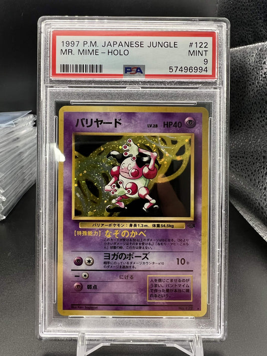 Pokemon JP 1997 Mr. Mime - Jungle Unlimited - Holo - PSA 9