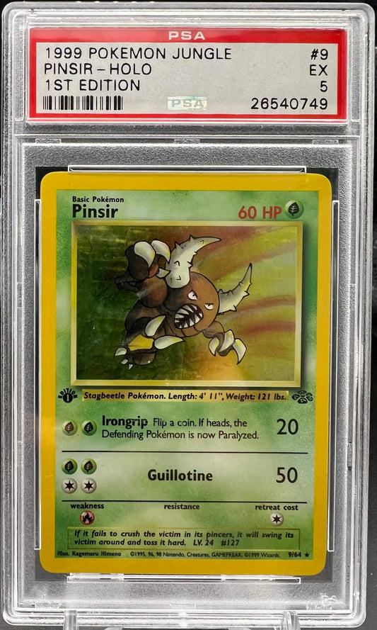 Pokemon 1999 Pinsir - Jungle 1st Edition - Holo - PSA 5