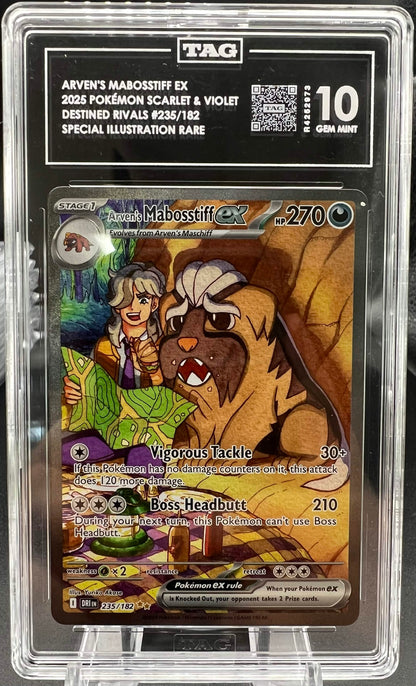 Pokemon 2025 Arven's Mabosstiff ex - Destined Rivals - SIR - TAG 10