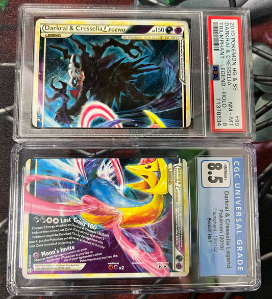 Pokemon 2010 Darkrai & Cresselia - Triumphant - Top/Bottom Combo - PSA 8/CGC 8.5