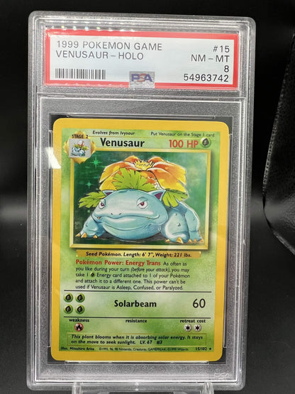Pokemon 1999 Venusaur - Base Set Unlimited - Holo - PSA 8