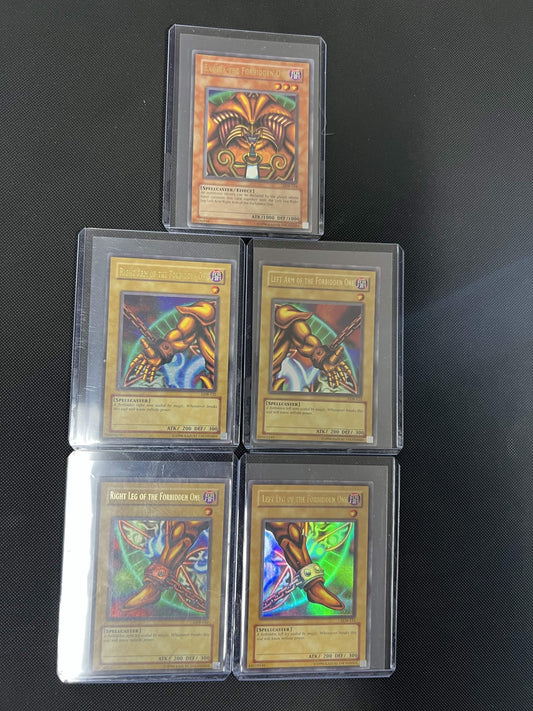 Yu-Gi-Oh 2002 Exodia The Forbidden One SET (5 PIECES) LOB 120-124