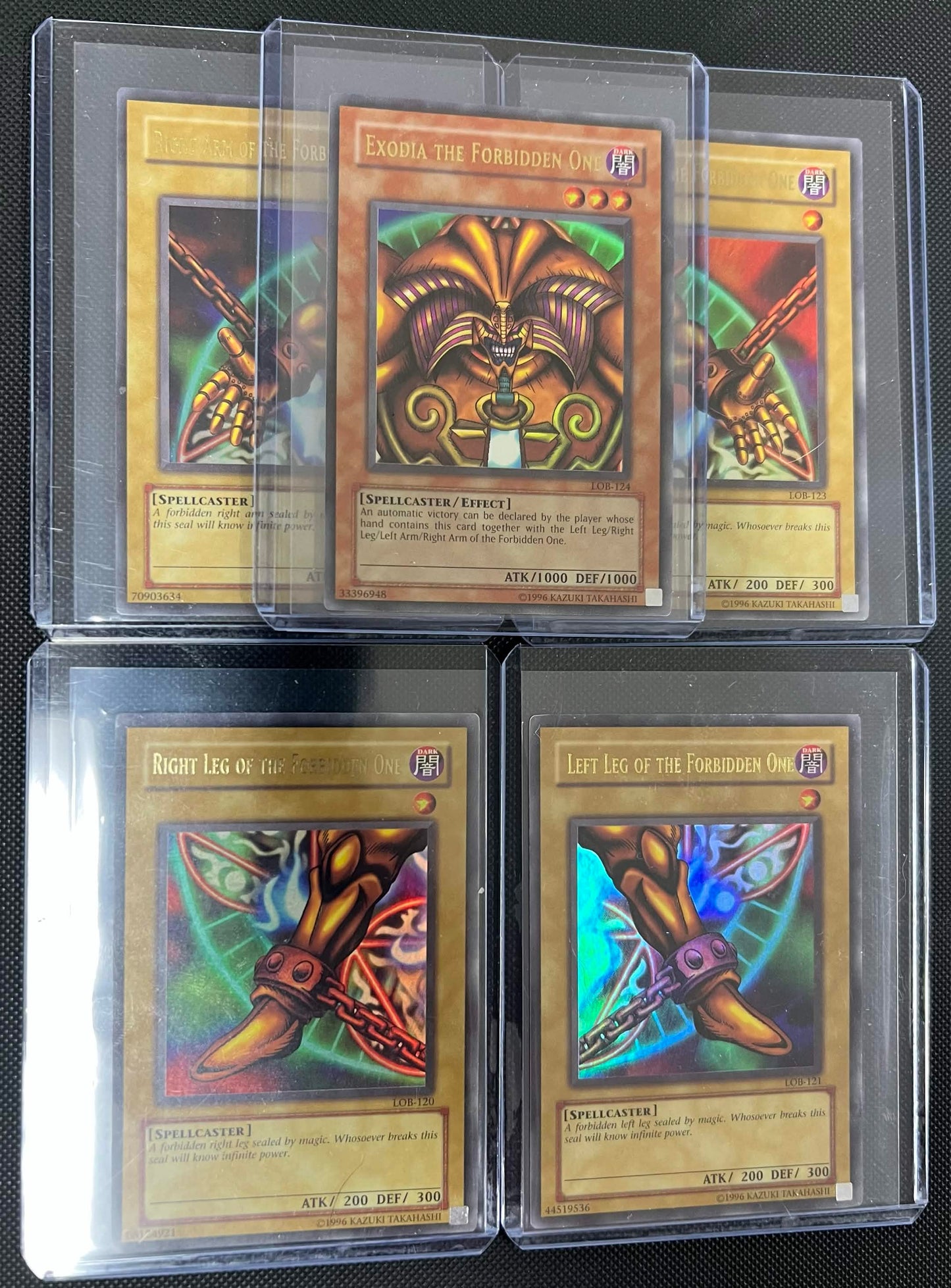 Yu-Gi-Oh 2002 Exodia The Forbidden One SET (5 PIECES) LOB 120-124