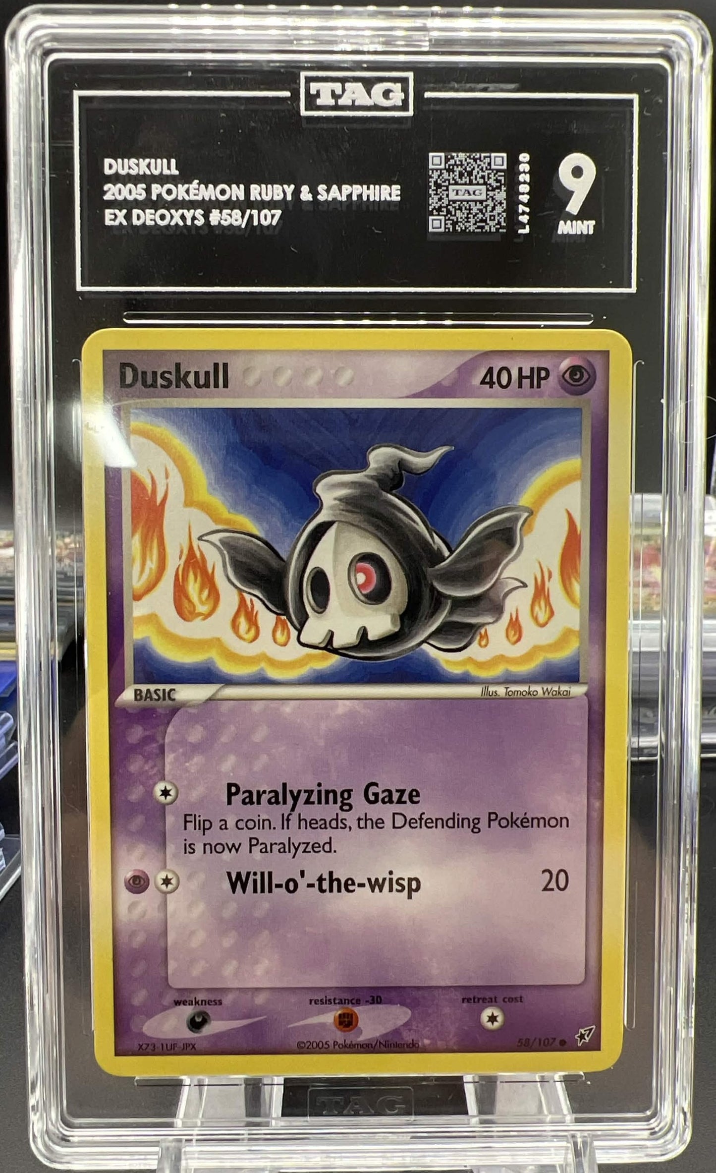 Pokemon 2005 Duskull - Ruby & Sapphire EX Deoxys - TAG 9