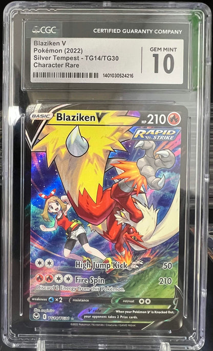 Pokemon 2022 Blaziken V - Silver Tempest - Character Rare - CGC 10