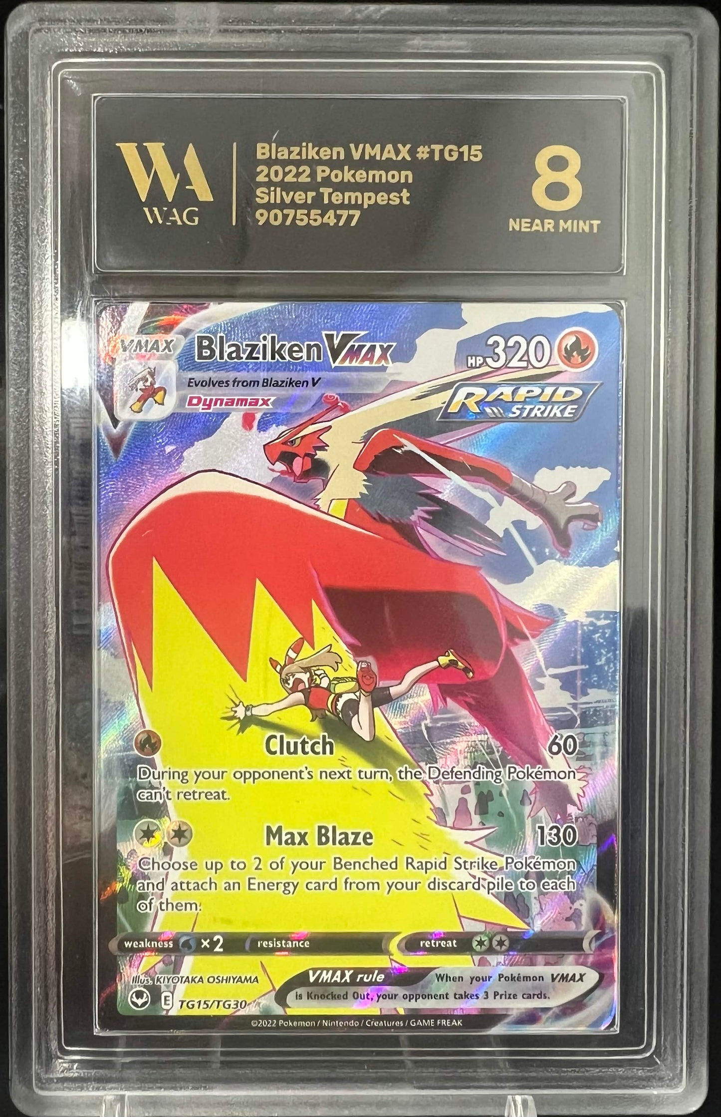 Pokemon 2022 Blaziken VMAX - Silver Tempest - #TG15 - WAG 8